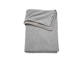 Meyco deken knit basic velvet grijs melange