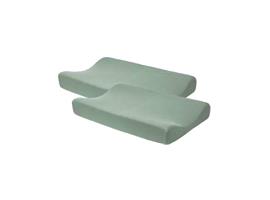 Meyco aankleedkussenhoes jersey 2-pack basis stone green