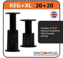 Space Plug Mix XLs en Normaal Zwart 30-50 en 45-80 mm, 40 s