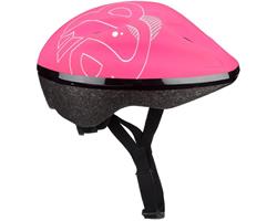 NIJDAM SKATE/FIETSHELM ROSIE ROAD, FUCHSIA/ZILVERGRIJS N60EB