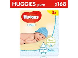 Huggies - Pure - Billendoekjes - 168 babydoekjes - 3 x 56
