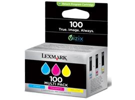 Lexmark inktpatroon nr. 100 multipak 14N0849E CMY ORIGINEEL