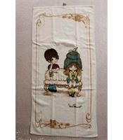 Mooie Vintage Handdoek Miss Petticoat 1974