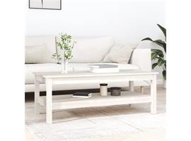 vidaXL Table basse Blanc 110x50x40 cm Bois massif de pin