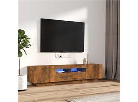 vidaXL 2-delige Tv-meubelset met LED bewerkt hout gerookt ei