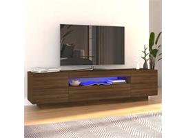 vidaXL Tv-meubel met LED-verlichting 160x35x40 cm bruineiken