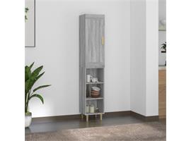 vidaXL Buffet haut Sonoma gris 35x34x180 cm Bois dingénieri