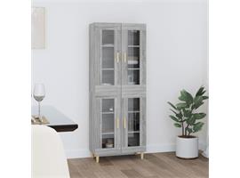 vidaXL Buffet haut Sonoma gris 69,5x34x180 cm Bois dingénie