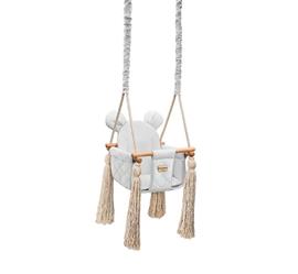 Babyschommel  Grey  met veiligheidsgordels  Grey