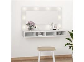 vidaXL Armoire à miroir avec LED Blanc 90x31,5x62 cm