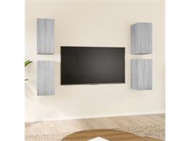 vidaXL Tv-meubelen 4 st 30,5x30x60 cm bewerkt hout grijs son