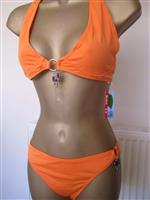Trendy Oranje Bikini met Bedels - Medium en Large