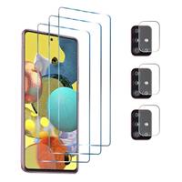 Samsung Galaxy A12 - 6 in 1 Bescherming - 3x Screen Protector Tempered Glass + 3x Camera Protector