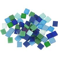 Mini Mozaïek Blauw Groen Mix 5 x 5 mm  25 gram