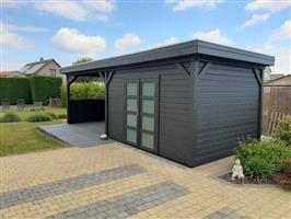 Tuinhuis Parelhoen 400x300cm met Luifel 400cm