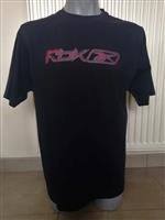 Vintage Zwart Reebok Shirt met Grote Print XL