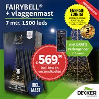 Fairybell 7 meter 1500 led inclusief Fairybell deelmast