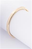 Gouden bangle met zilveren kern buis met scharnier sluiting