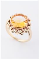 Gouden ring met citrien