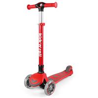 Kick n Roll Scooter - Opvouwbare aluminium step met LED wielen - Rood