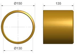WIFO bronzen lager Ø150x130-L135 | AXW429025