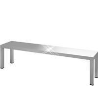 Rvs etagère 1 hoog 1600x250x400 mm