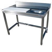 Rvs voorbereidingstafel voor groente 1400x700x900 mm
