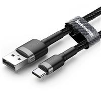 Baseus nylon USB-C kabel 2 meter zwart