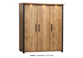 Charly kledingkast in Old Teak - Maxfurn