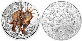 Oostenrijk 3 Euro 2021 Styracosaurus