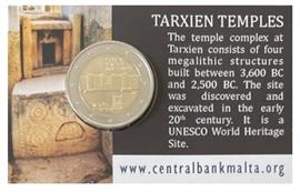 Malta 2 Euro 2021 Tarxien Tempels Coincard met Muntteken