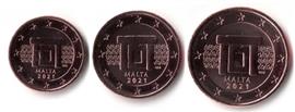 Malta 1 + 2 + 5 Cent 2021