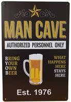 Man Cave est 1976 reclamebord