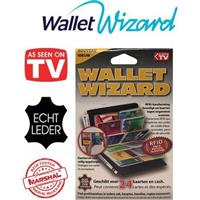 Wallet Wizard 24 Kaarten En Cashhouder Met RFID Beveiliging Echt Leder - Zwart
