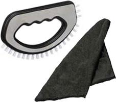 RVS Voegenborstel met ergonomische handgreep + Reiningsdoek 30x30 - Badkamer - schoonmaak borstel - 