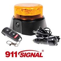 911 Signal C12MAG Pro Oplaadbaar led zwaailamp ECER65 magneet montage met afstand bediening.