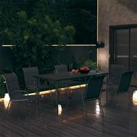 vidaXL 7-delige Tuinset staal antracietkleurig