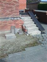 aannemer metsen van nieuwe gevelfacade,en kapwerk