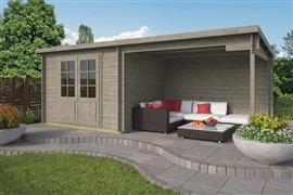 Tuinhuis Freddy met overkapping: 300+298x250cm