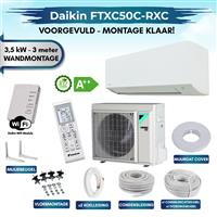 Zelfbouw  5KW Daikin- 3m Wandmontage FTXC50C/RXC50D -  Sensira - 18000btu