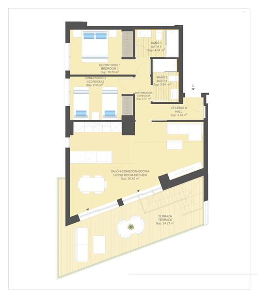 Grote foto n7001 penthouse in orihuela costa nieuwbouw huizen en kamers nieuw europa