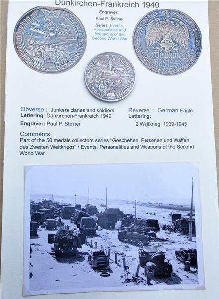 Grote foto dunkirchen 1940 medaille 50mm fotos verzamelen militaria tweede wereldoorlog