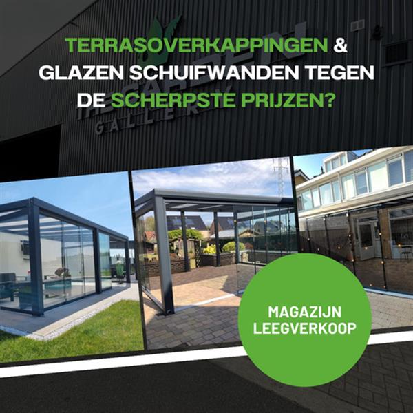 Grote foto aluminium terrasoverkapping 706 x 350cm tuin en terras veranda en overkappingen