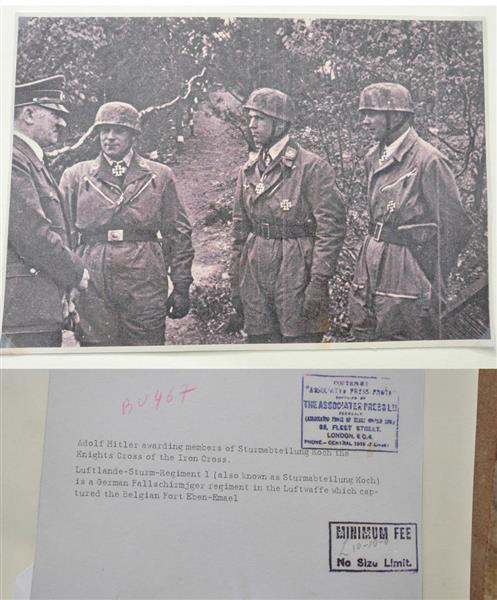 Grote foto fort eben emael medaille fotos en 2 postkaarten. verzamelen militaria tweede wereldoorlog