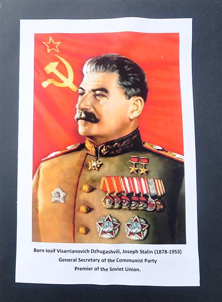 Grote foto joseph stalin munt foto teheran conferentie. verzamelen militaria tweede wereldoorlog