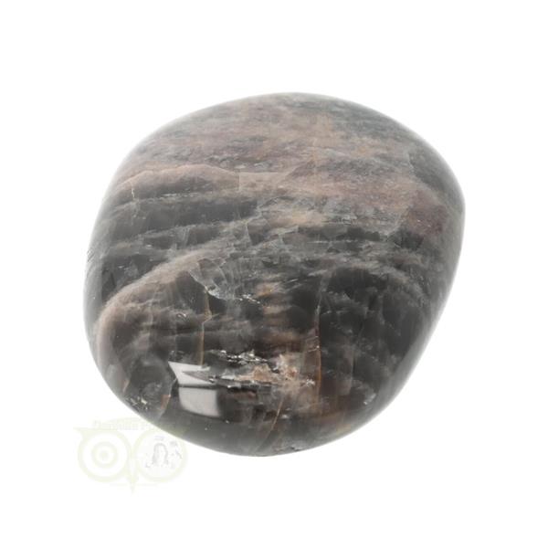 Grote foto zwarte maansteen handsteen nr 75 151 gram madagaskar verzamelen overige verzamelingen