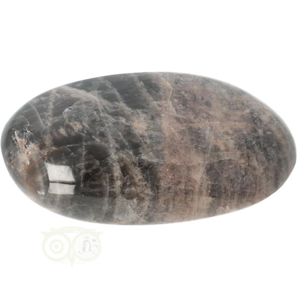 Grote foto zwarte maansteen handsteen nr 75 151 gram madagaskar verzamelen overige verzamelingen