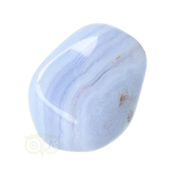 Grote foto blauwe chalcedoon blue lace agaat trommelsteen nr 39 36 gram verzamelen overige verzamelingen