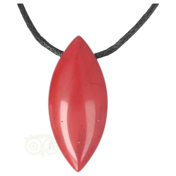 Grote foto rode jaspis ovaal hanger nr 16 12 gram kleding dames sieraden