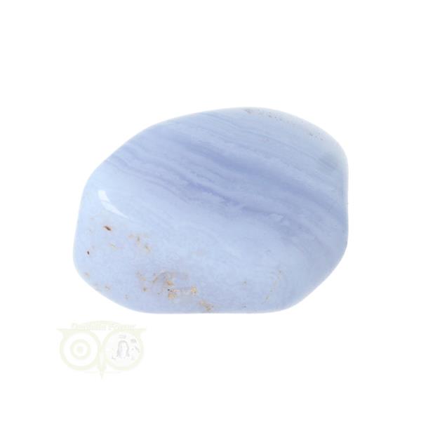 Grote foto blauwe chalcedoon blue lace agaat trommelsteen nr 29 25 gram verzamelen overige verzamelingen